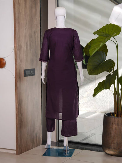 RangBhoomi Premium Cotton 60-60 Kurti & Plazo Set — Soft, Everyday Ethnic Wear