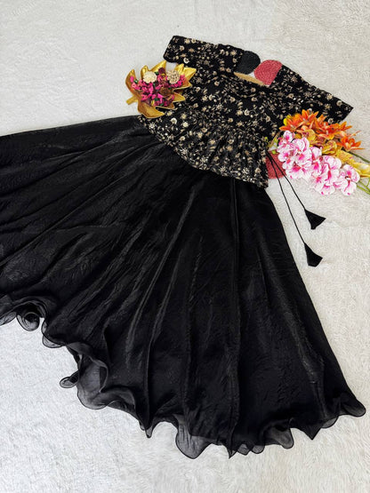 Elegant Space Silk Peplum Lehenga Choli with Exquisite Sequined Embroidery – Perfect Harmony of Style and Comfort