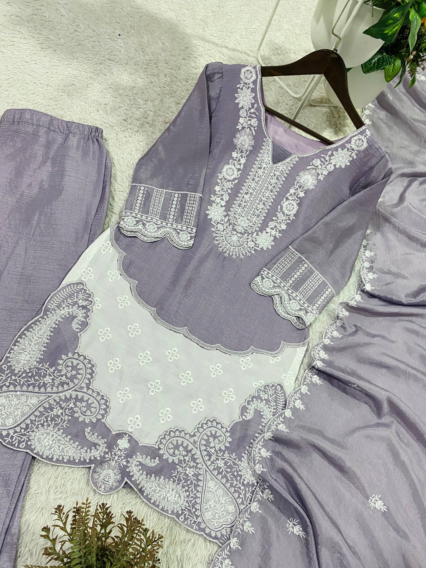 This Wedding Season, Elevate Your Style with RangBhoomi's Designer Suit Featuring Stunning Sequence Embroidery