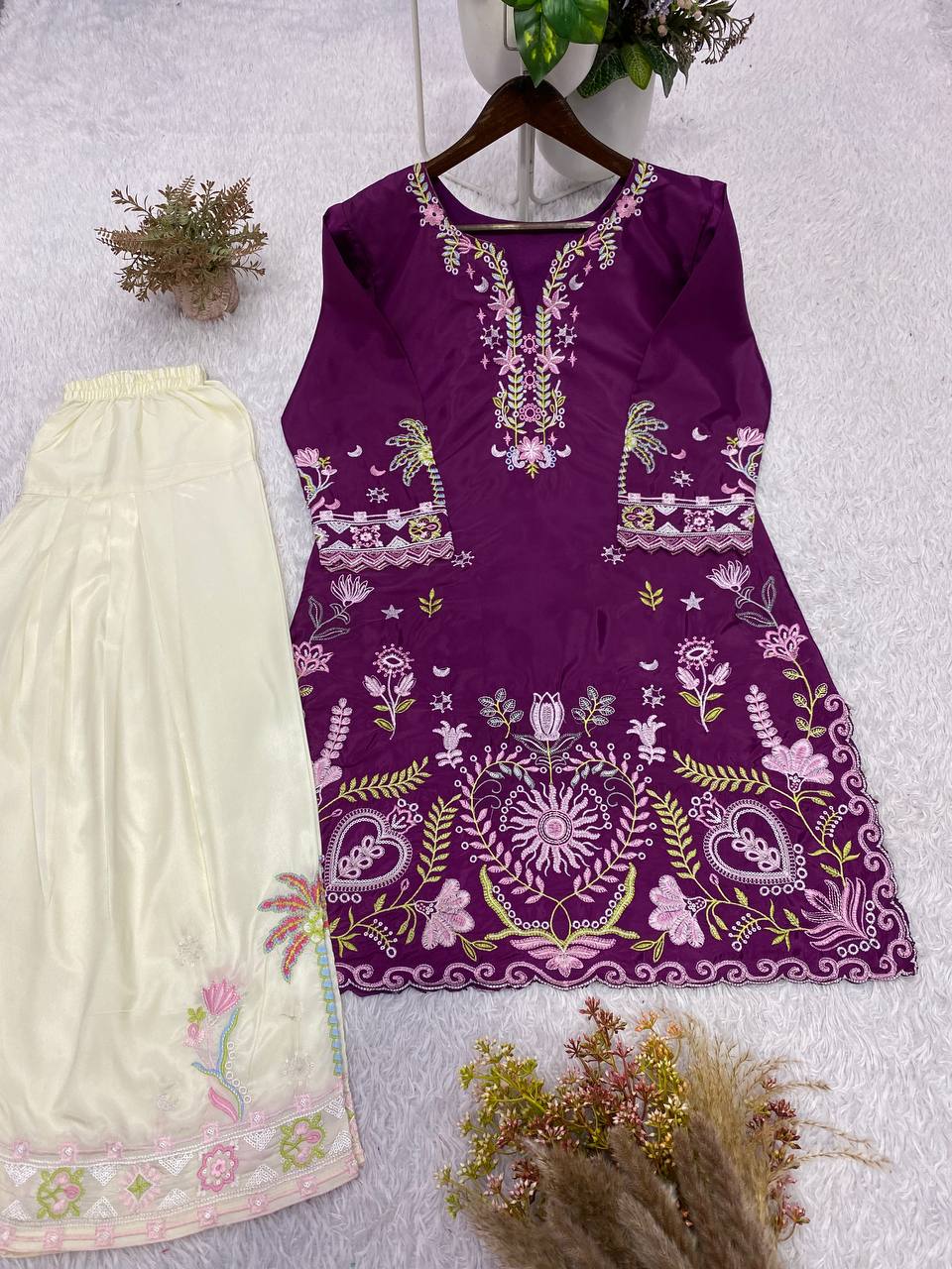 Stylish and Comfortable Designer Embroidered Co-Ord Set for Summer by RangBhoomi