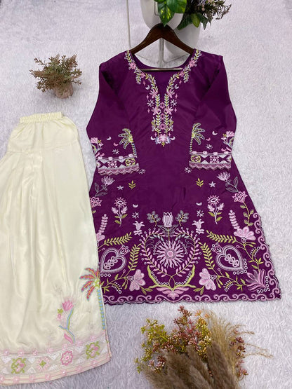 Stylish and Comfortable Designer Embroidered Co-Ord Set for Summer by RangBhoomi