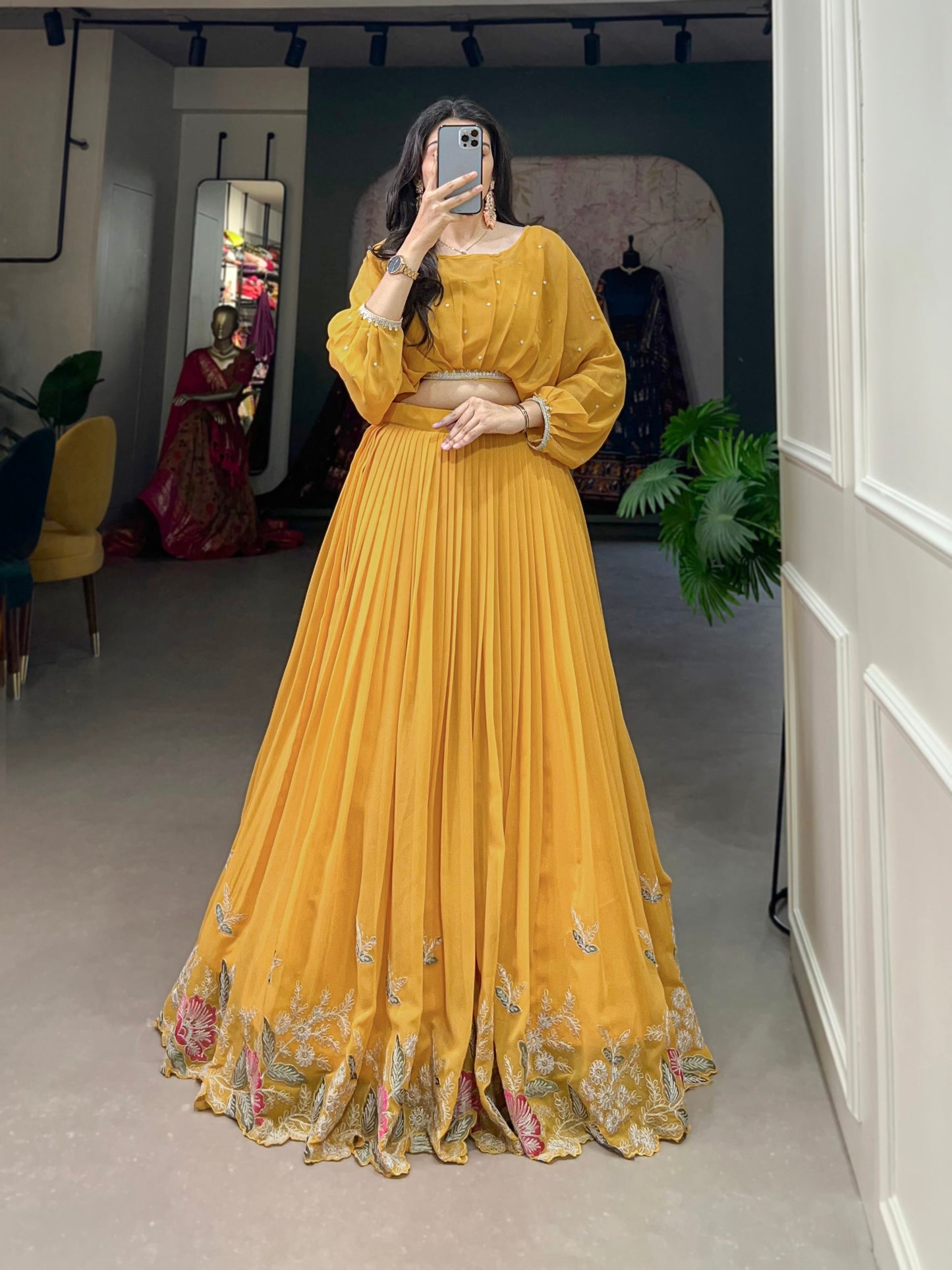 Exude Elegance with the Georgette Two-Piece Co-Ord Set, Perfectly Embroidered for a Unique Blend of Heritage and Contemporary Style