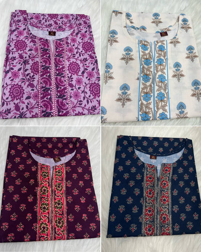 Blush - Office Wear Pure Cotton Kurti