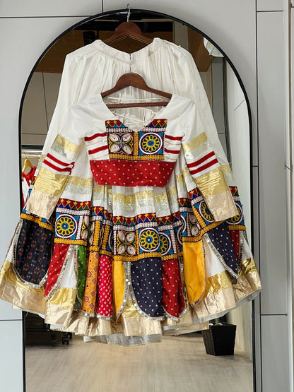 Premium Navratri Ethnic Chaniya Choli Set 2026 with Multicolor Latkans and Mirror-Embellished Fancy Blouse