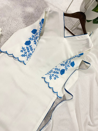 RangBhoomi Designer Summer Party Pants Set – Stylish & Comfortable Roman Silk Ensemble
