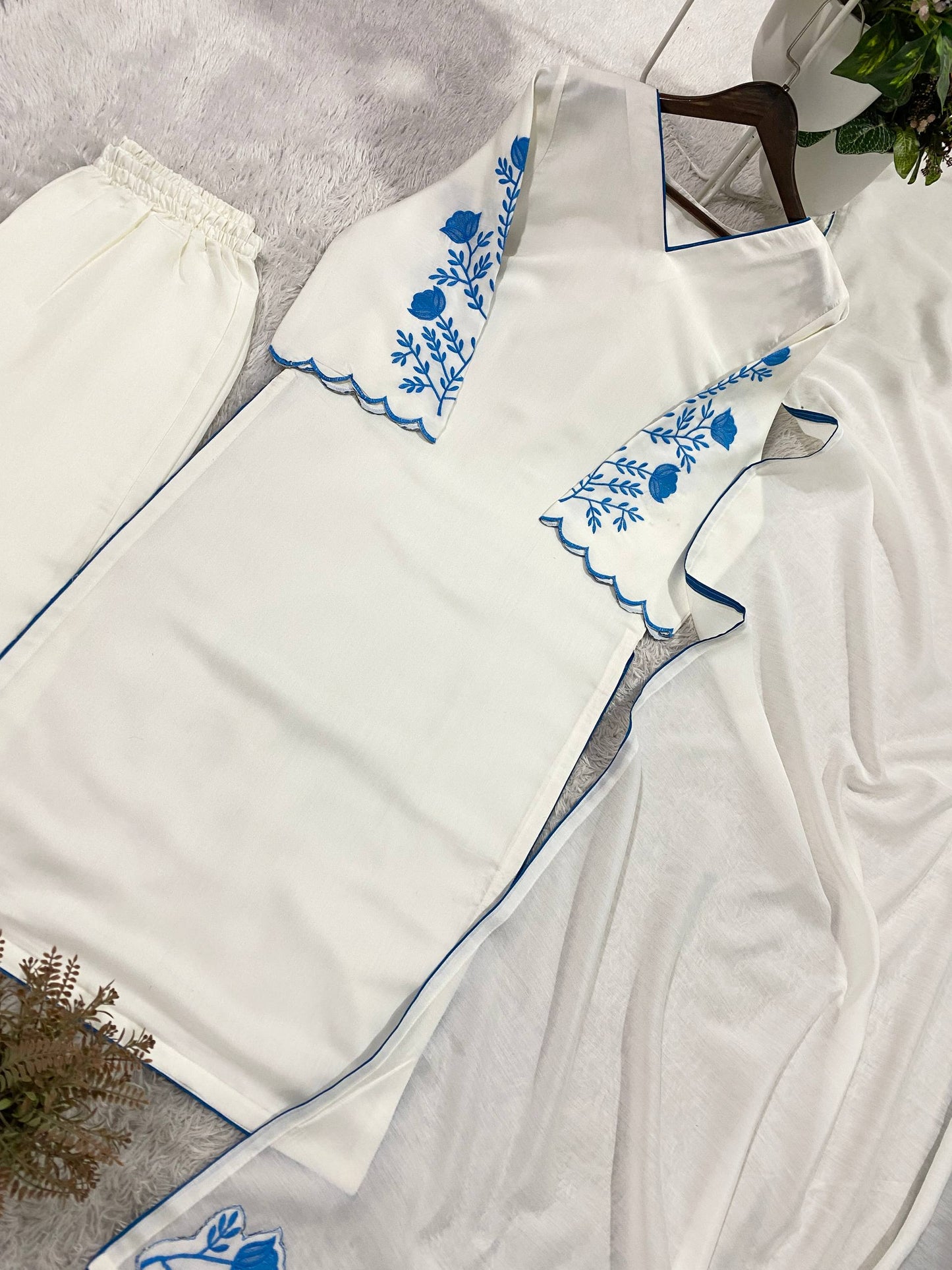 RangBhoomi Designer Summer Party Pants Set – Stylish & Comfortable Roman Silk Ensemble