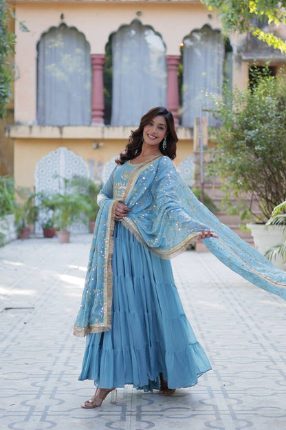 Full Flair Gown: Indian Wedding & Party Wear