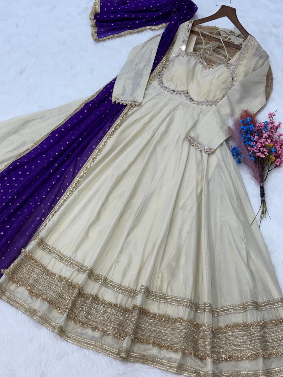 Elegant Gown with Dupatta Collection 2026 – Timeless Design with Classic Embroidery