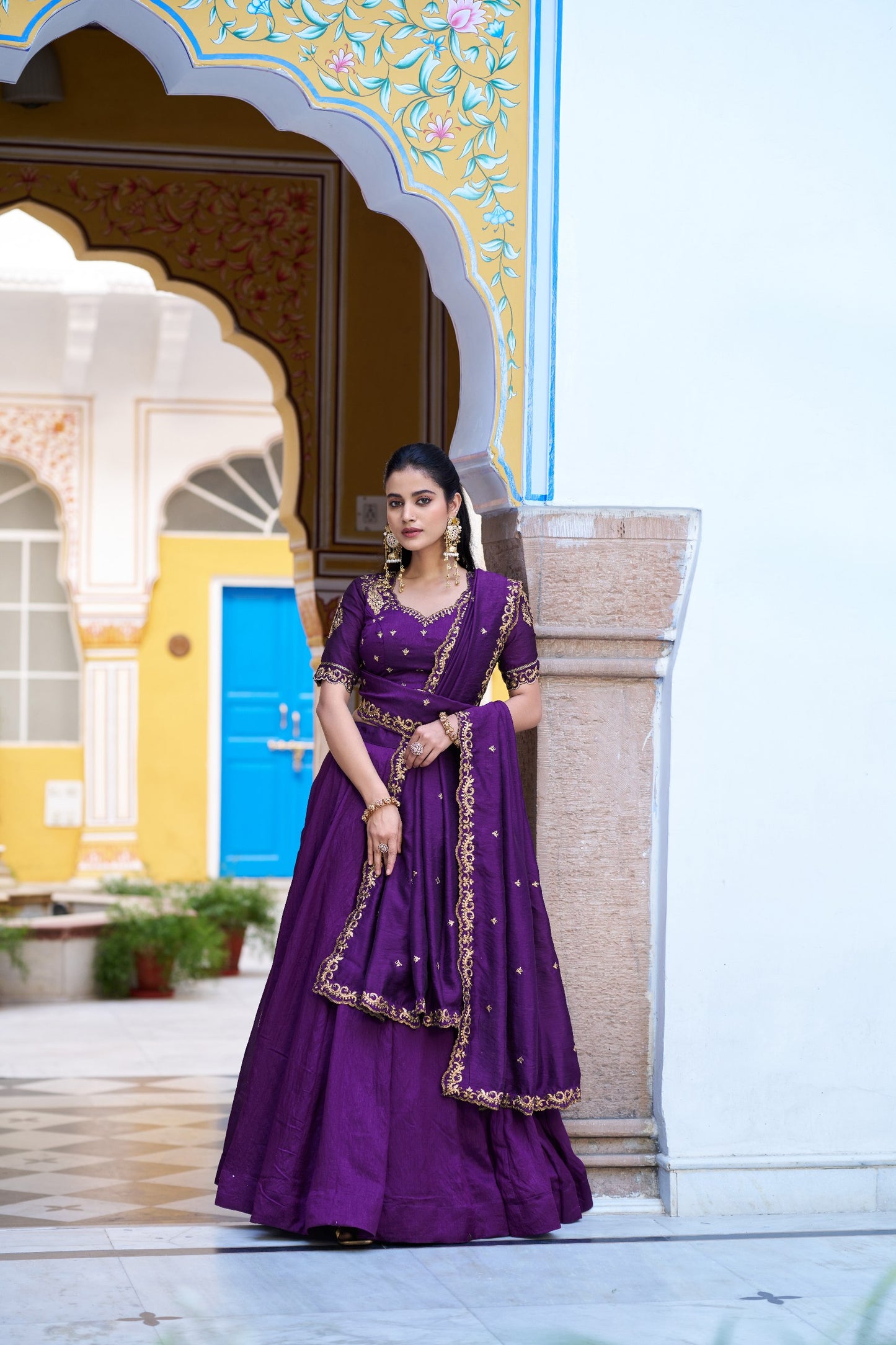 Emerald Royal Elegance – Stunning NC Silk Lehenga with Sequined Embroidery and Elegant Dupatta