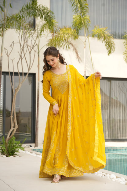 Elegant Designer Gown for Indian Celebrations