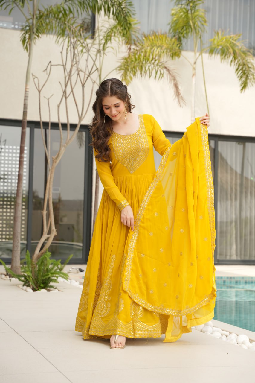 Elegant Designer Gown for Indian Celebrations