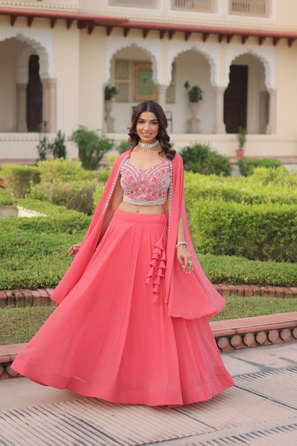 Premium Ready-to-Wear Lehenga Choli Set with Stylish Shrug Jacket
