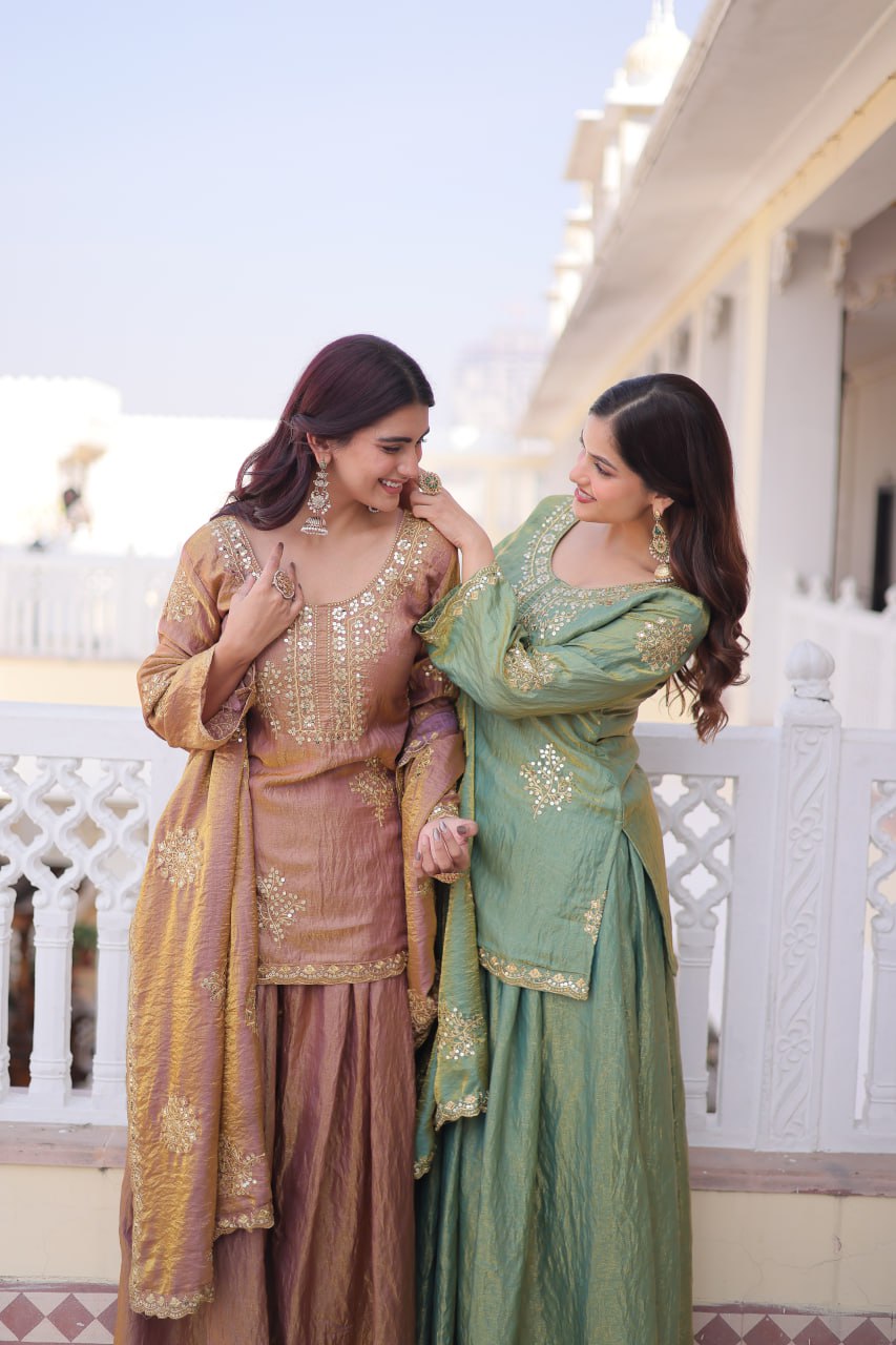 RangBhoomi Premium Designer Ready-to-Wear Top, Sharara, and Dupatta Collection 2026