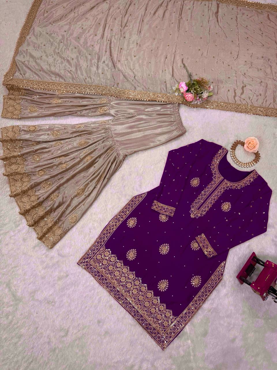 Introducing the New RangBhoomi SP Series: Elegant Chinon Silk Ensemble with Realistic Modeling
