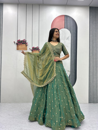 RangBhoomi Exclusive New Festival Lehenga Choli Set with Heavy Embroidery and Sequins