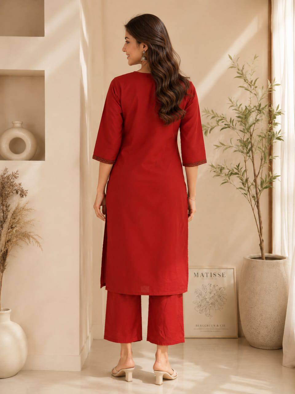 RangBhoomi Premium Cotton 60-60 Kurti & Plazo Set — Soft, Everyday Ethnic Wear