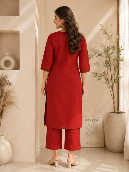 RangBhoomi Premium Cotton 60-60 Kurti & Plazo Set — Soft, Everyday Ethnic Wear