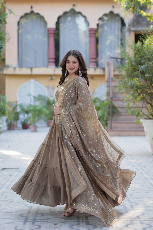 Full Flair Gown: Indian Wedding & Party Wear