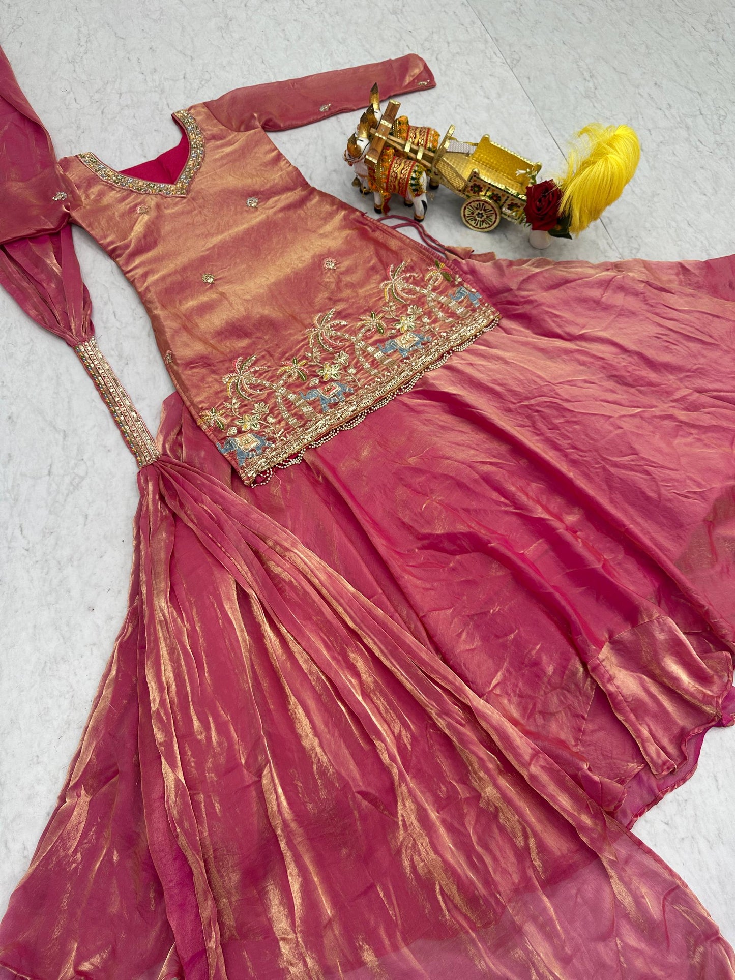 RangBhoomi Exclusive Festival Collection: Elegant Lehenga Choli with Heavy Embroidery