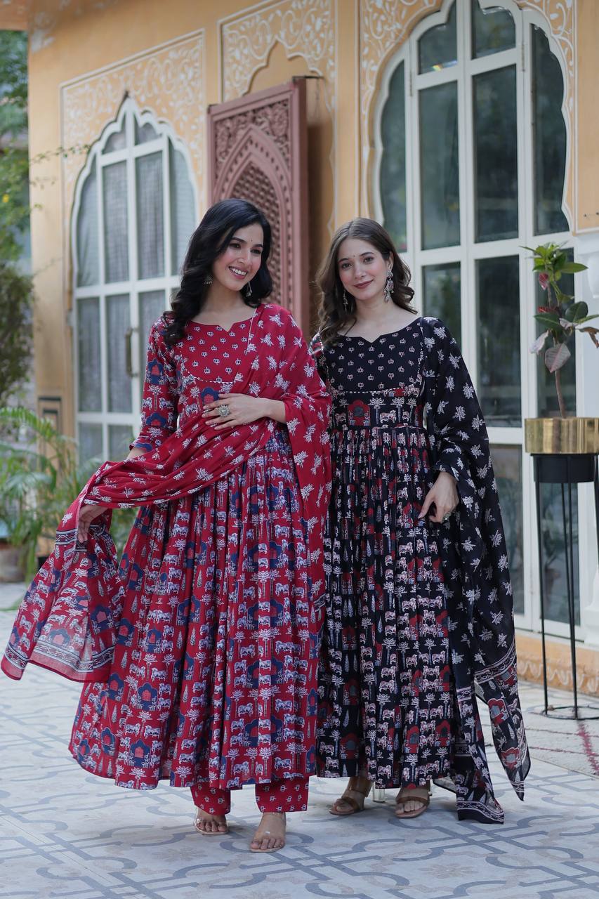 Premium Ready-Made Kurti with Pant & Dupatta Set