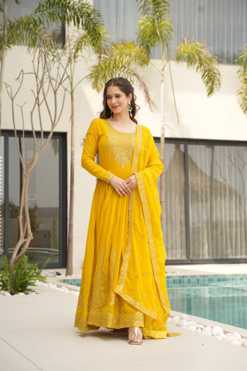 Elegant Designer Gown for Indian Celebrations