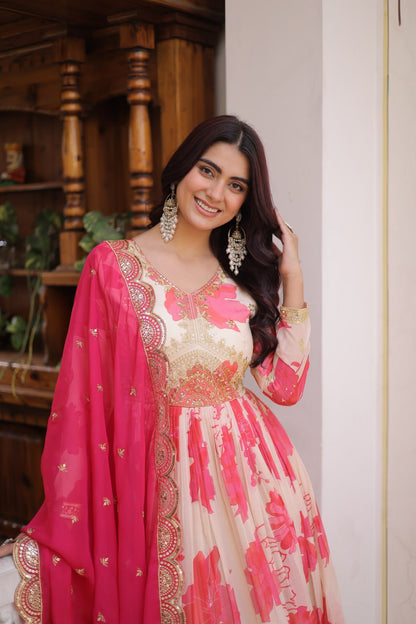 Premium Ready-to-Wear Gown with Matching Dupatta Set