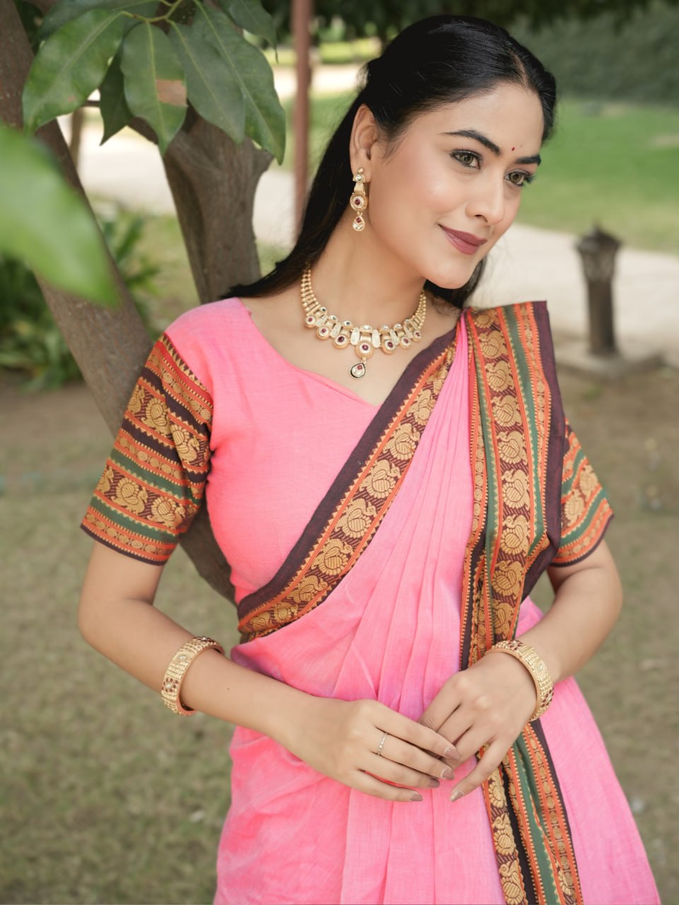 Pure Chanderi Cotton Lehenga Set for Timeless Elegance and Comfort