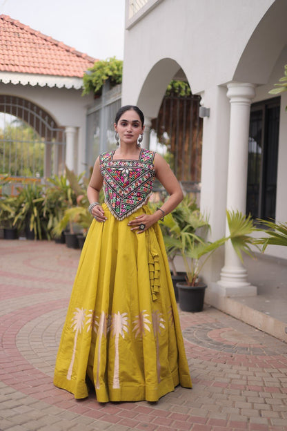 RangBhoomi Navratri Lehenga Choli Collection 2026 — Roman Fabric with Kutchi Embroidery