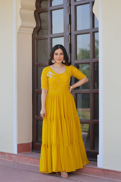 Elegant Readymade Gown - Designer Collection