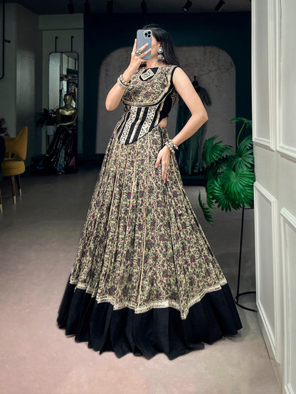 RangBhoomi Embroidered Mirror Lehenga Set — Navratri Collection 2026