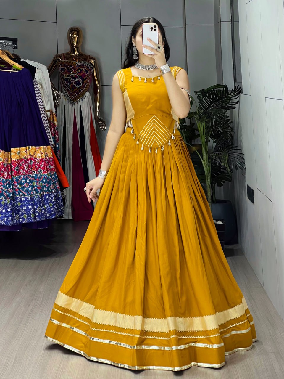 RangBhoomi Ethnic Women Lehenga with Fancy Top — Festive Navratri & Dandiya Set