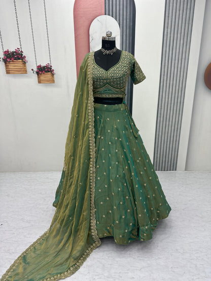 RangBhoomi Exclusive New Festival Lehenga Choli Set with Heavy Embroidery and Sequins