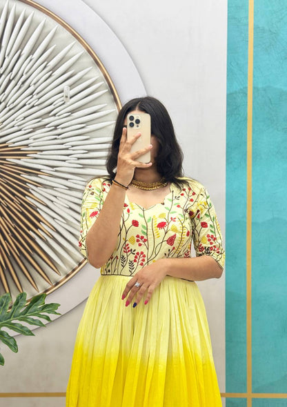 Summer Charm Cotton Frock Gown - Rangbhoomi
