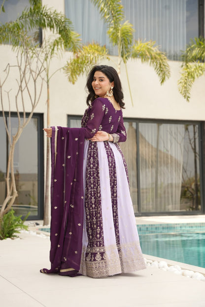 Designer Gown-Dupatta Collection | Zari & Sequin Embroidery