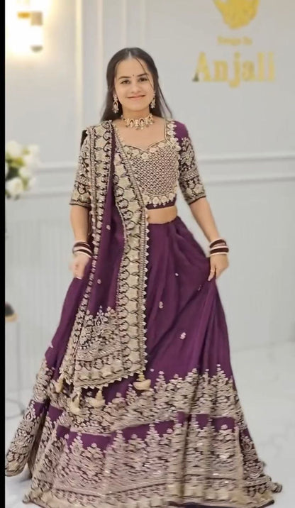 Elegant Festival Collection Lehenga Choli Set with Rich Embroidery and Glittering Sequins