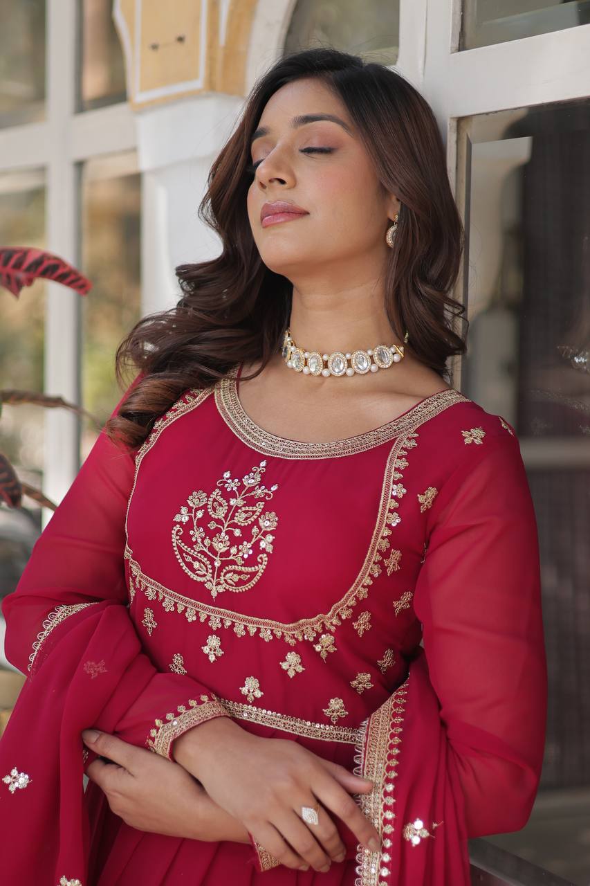 Indian Wedding Gown with Dupatta - Party Wear 2025
