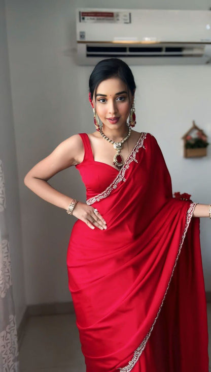 Elegant Ready To Wear Saree - Rangoli Silk