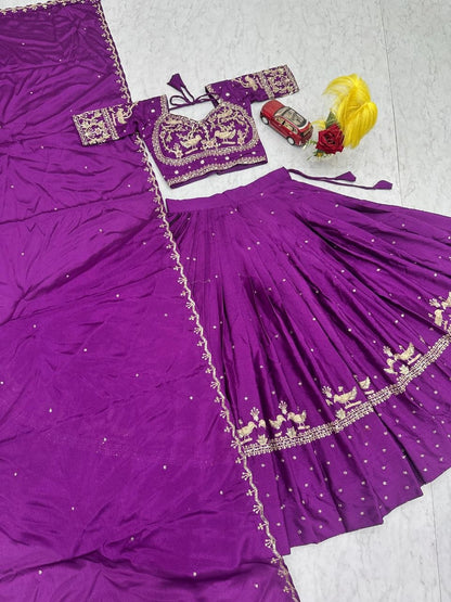 RangBhoomi Exclusive New Festival Lehenga Choli Set with Heavy Embroidery and Sequins