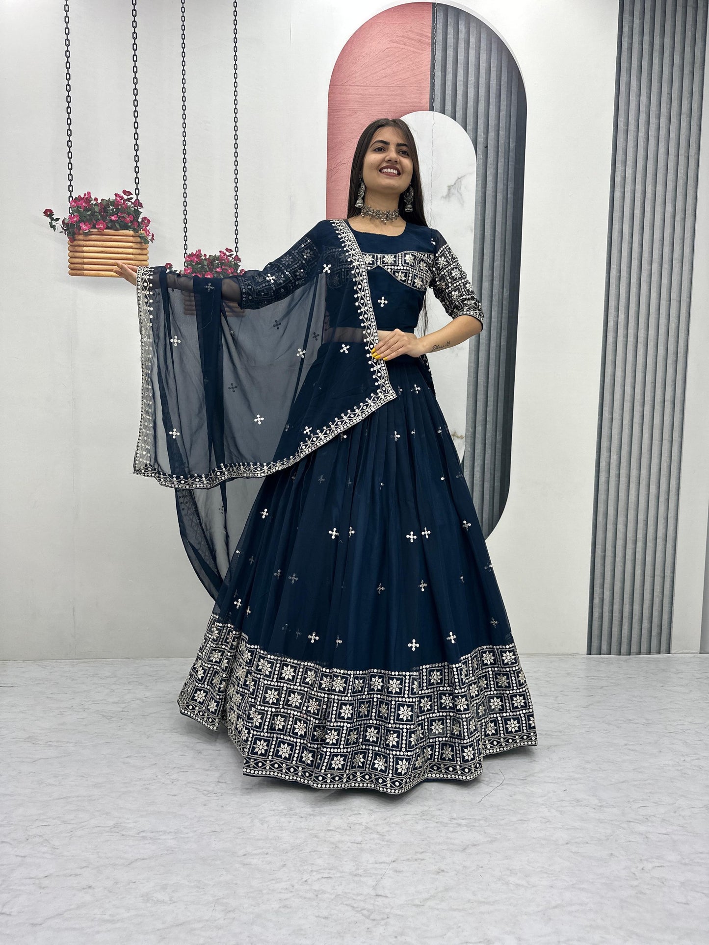 Exclusive Wedding Special Lehenga Choli by Tapi Creation – Elegant Fox Georgette Ensemble