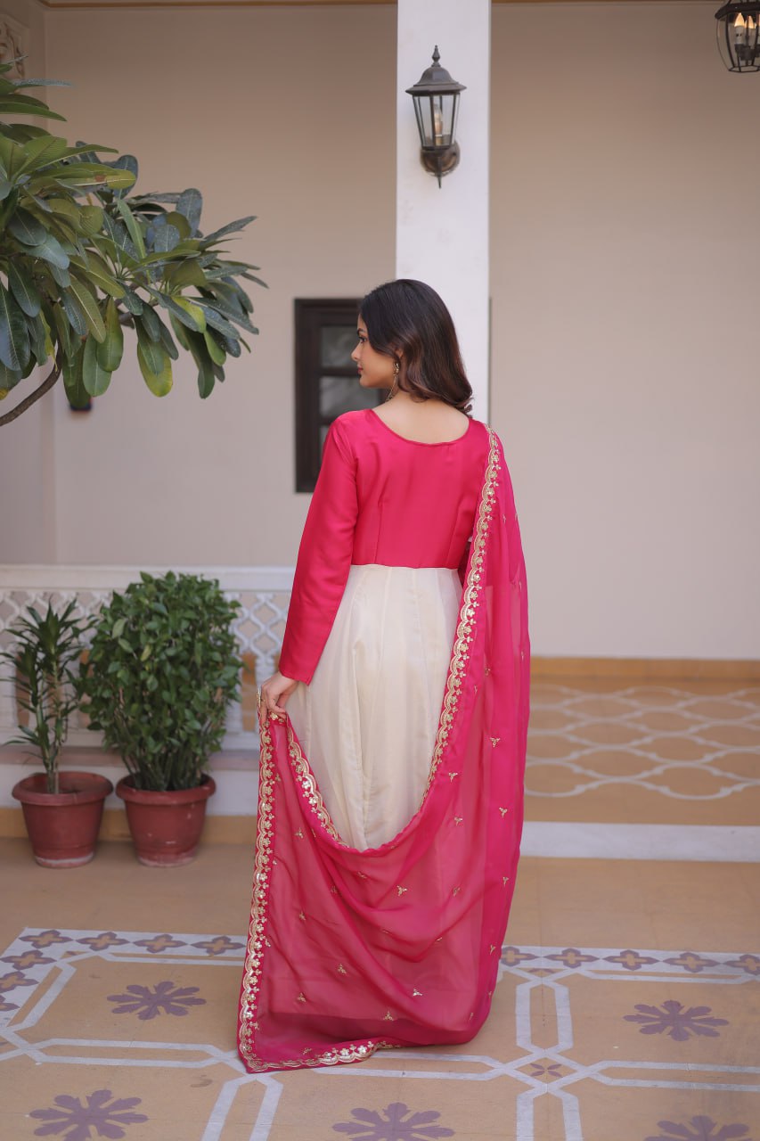 Elegant Gown and Dupatta Set Collection 2026 by RangBhoomi