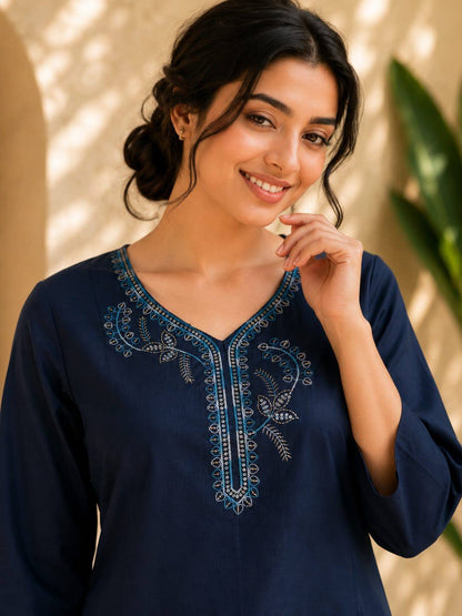 RangBhoomi Premium Cotton 60-60 Kurti & Plazo Set