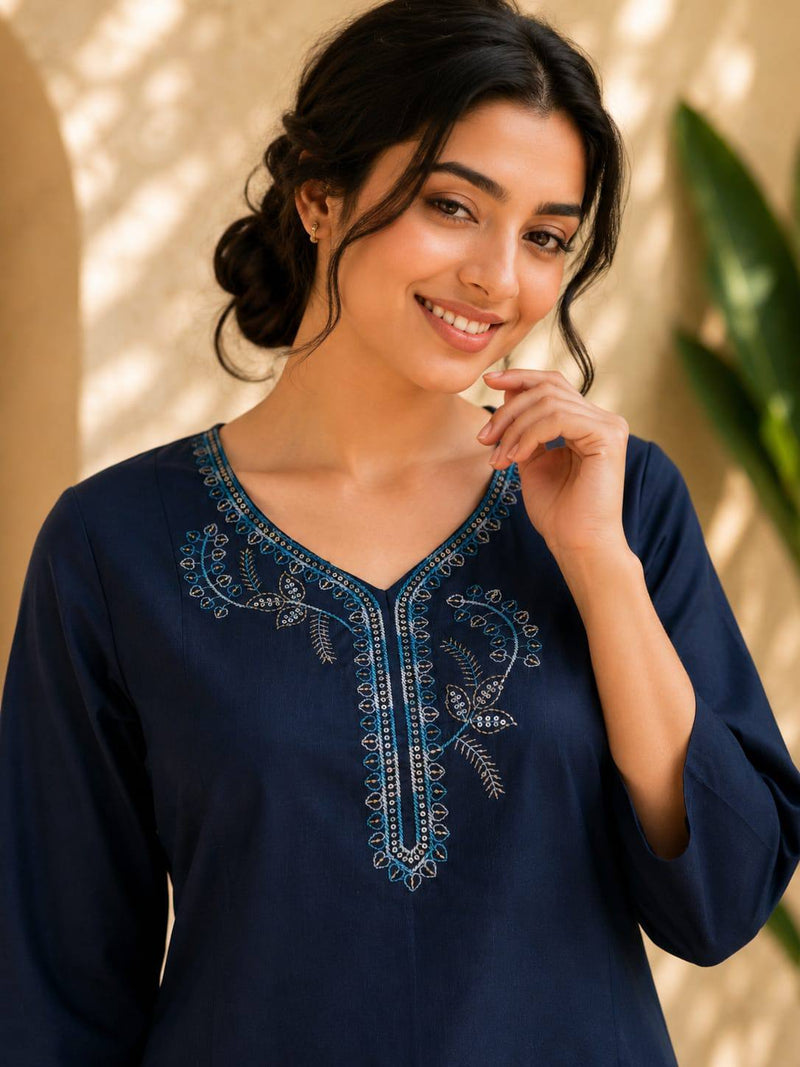 RangBhoomi Premium Cotton 60-60 Kurti & Plazo Set