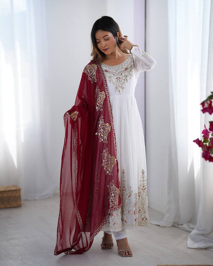 Stun at Every Celebration in This Embroidered Party Gown Set