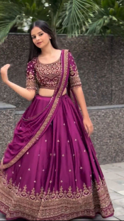 RangBhoomi New Festival Lehenga Choli with Heavy Embroidery and Sequence Work