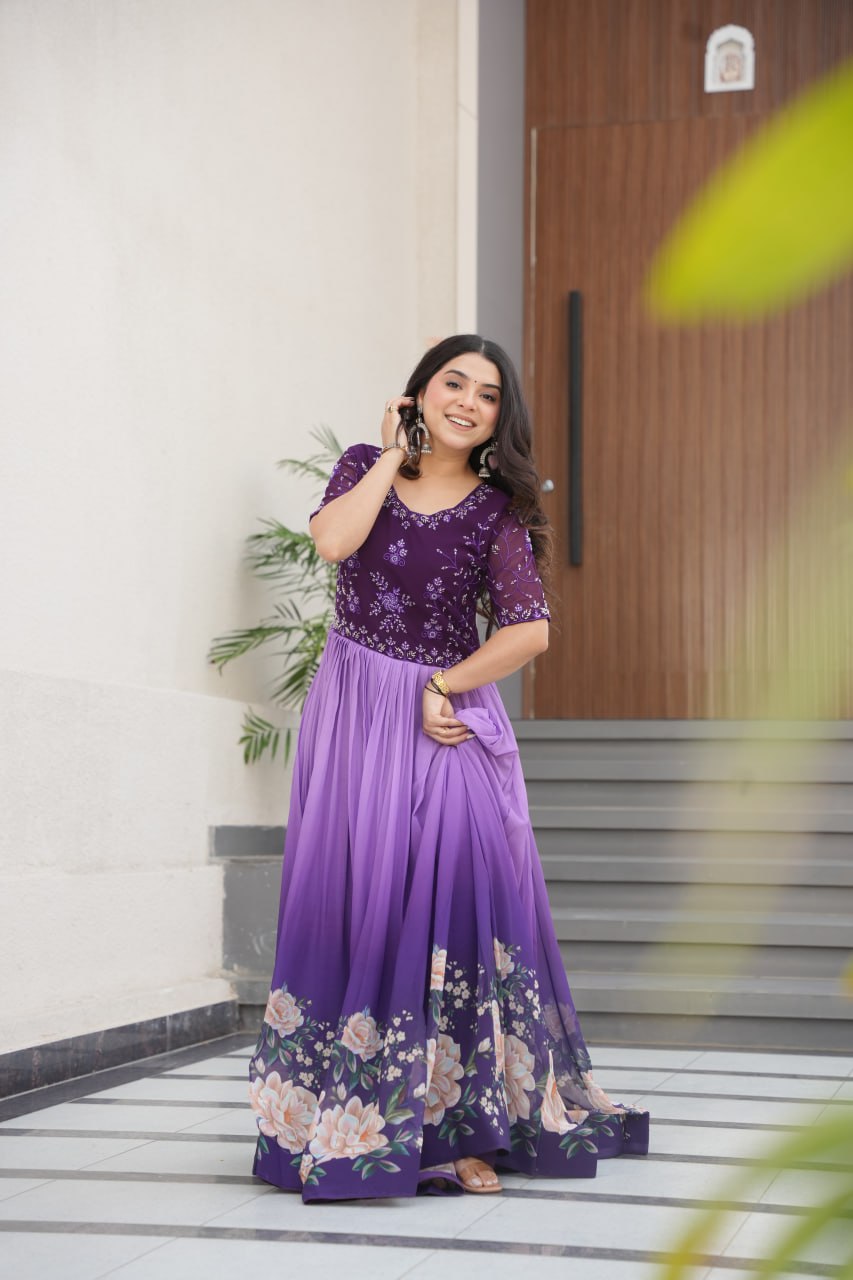 Exquisite Floral Gown