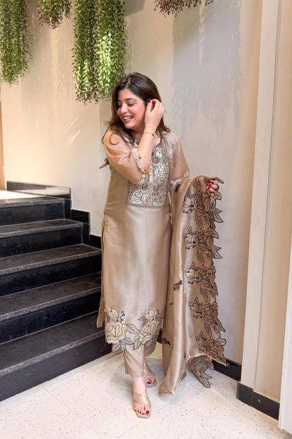 Elegant Designer Embroidered Cut-Work Suit for Unforgettable Wedding Moments