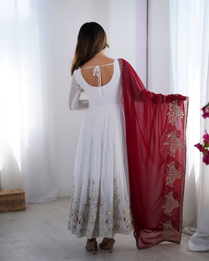 Stun at Every Celebration in This Embroidered Party Gown Set