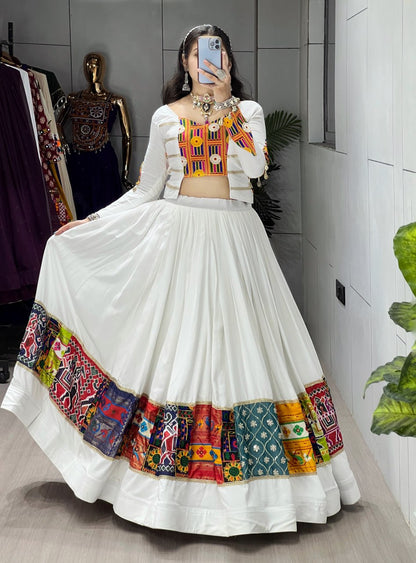 Ethnic Women's Colorful Lehenga with Embroidered Fancy Top – Navratri Special