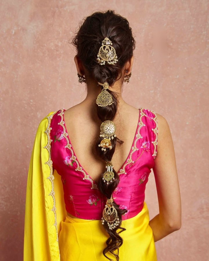 Ready To Wear Organza Silk Saree - Floral Printed