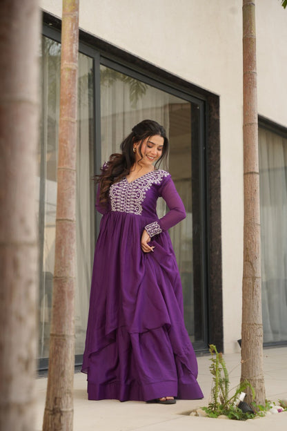 Double Flair Gown - Designer Gown Collection